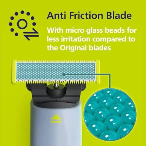 Norelco OneBlade Replacement Blades, Anti-Friction, 2 Pack | Up to 4 Months Durability, Micro Glass Beads Reduce Irritation thumbnail 2