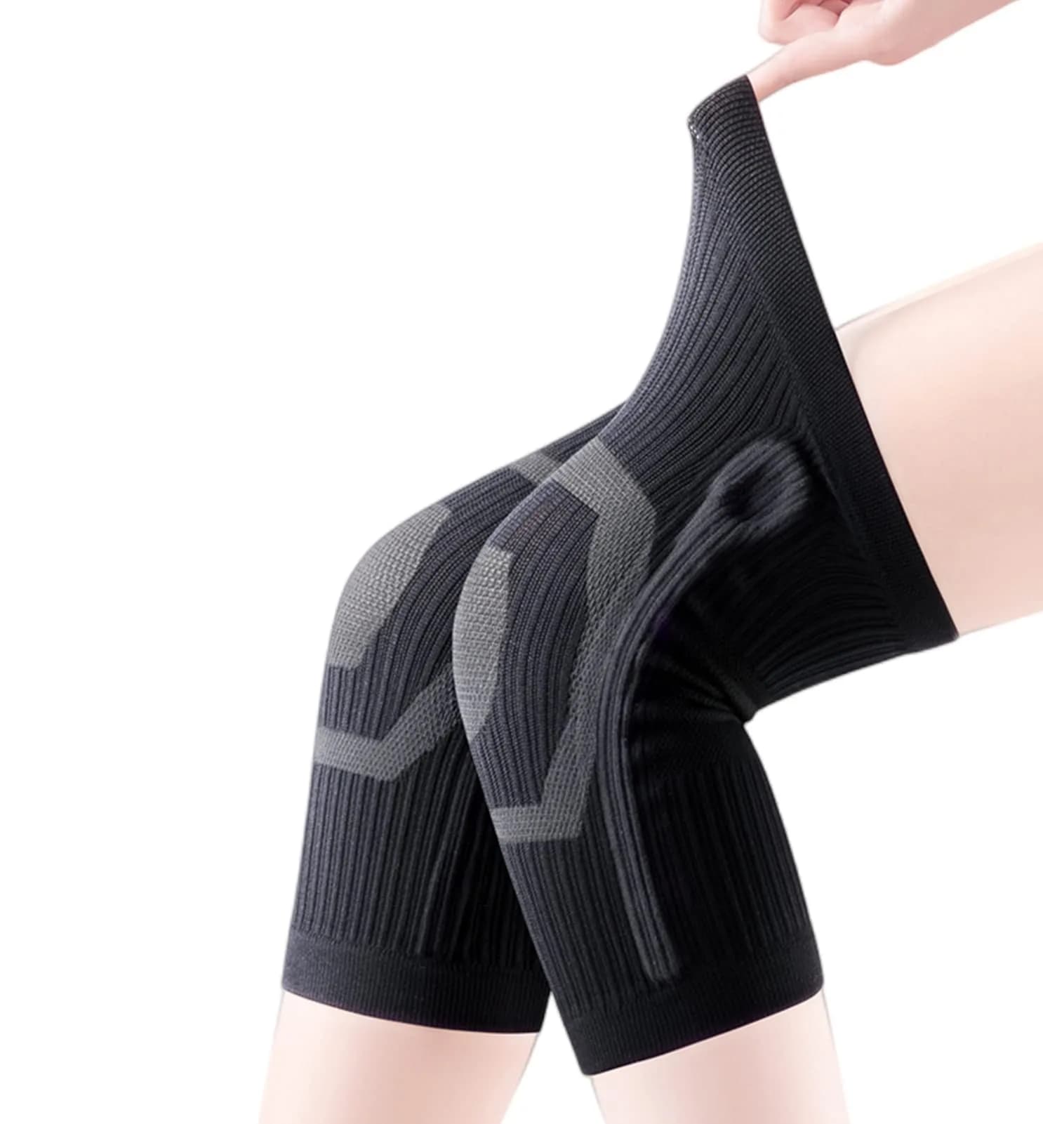 JUMISEE X-Large Knee Sleeves in X Black with Silicone Gel Spring Support (1 Pair) - view 3