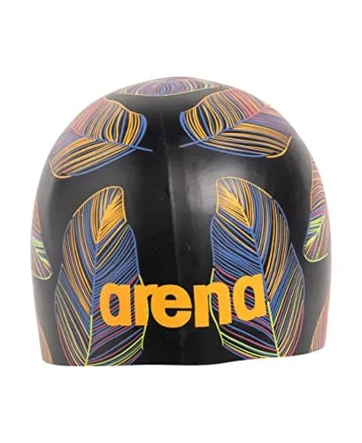 Arena Unisex Adult Poolish Molded Silicone Swim Cap for Training and Racing, One Size Fits Most, Falling Leaves | Hydrodynamic, Durable & Stylish thumbnail 1