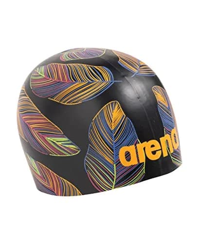 Arena Unisex Adult Poolish Molded Silicone Swim Cap for Training and Racing, One Size Fits Most, Falling Leaves | Hydrodynamic, Durable & Stylish thumbnail 2