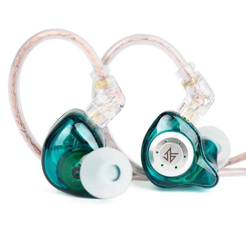 EZ EAR KZ EDX PRO Wired Earbuds in Ear Monitor 10mm Deep Bass | HiFi Sound, Detachable Cable, Comfortable Fit — Green