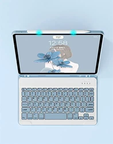 AnMengXinLing Blue Keyboard Case for iPad mini 5 (2019) with Mouse & Pencil Holder | Detachable Bluetooth Folio thumbnail 5