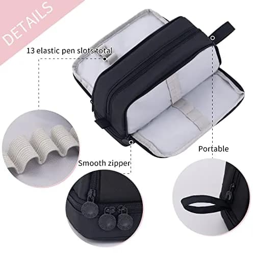 CICIMELON Large Capacity Pen Pencil Case with 4 Compartments | Multi-Slot School Organizer for Teens & Adults thumbnail 4