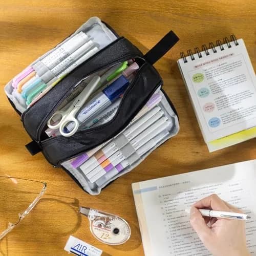 CICIMELON Large Capacity Pen Pencil Case with 4 Compartments | Multi-Slot School Organizer for Teens & Adults thumbnail 2