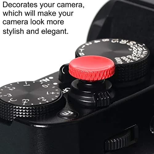 Panzong Red Soft Shutter Release Button (3 Pack, 11mm) | Pure Copper Concave Camera Shutter Button thumbnail 5