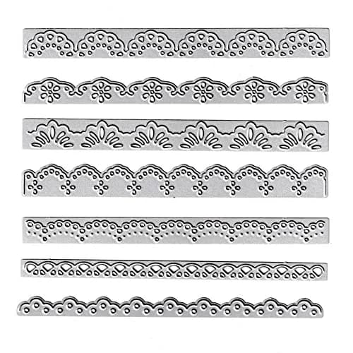 NVZBL 7pcs Flower Lace Cutting Dies Set 15cm (5.9in) | Metal Embossing Stencils for Card Scrapbooking thumbnail 1