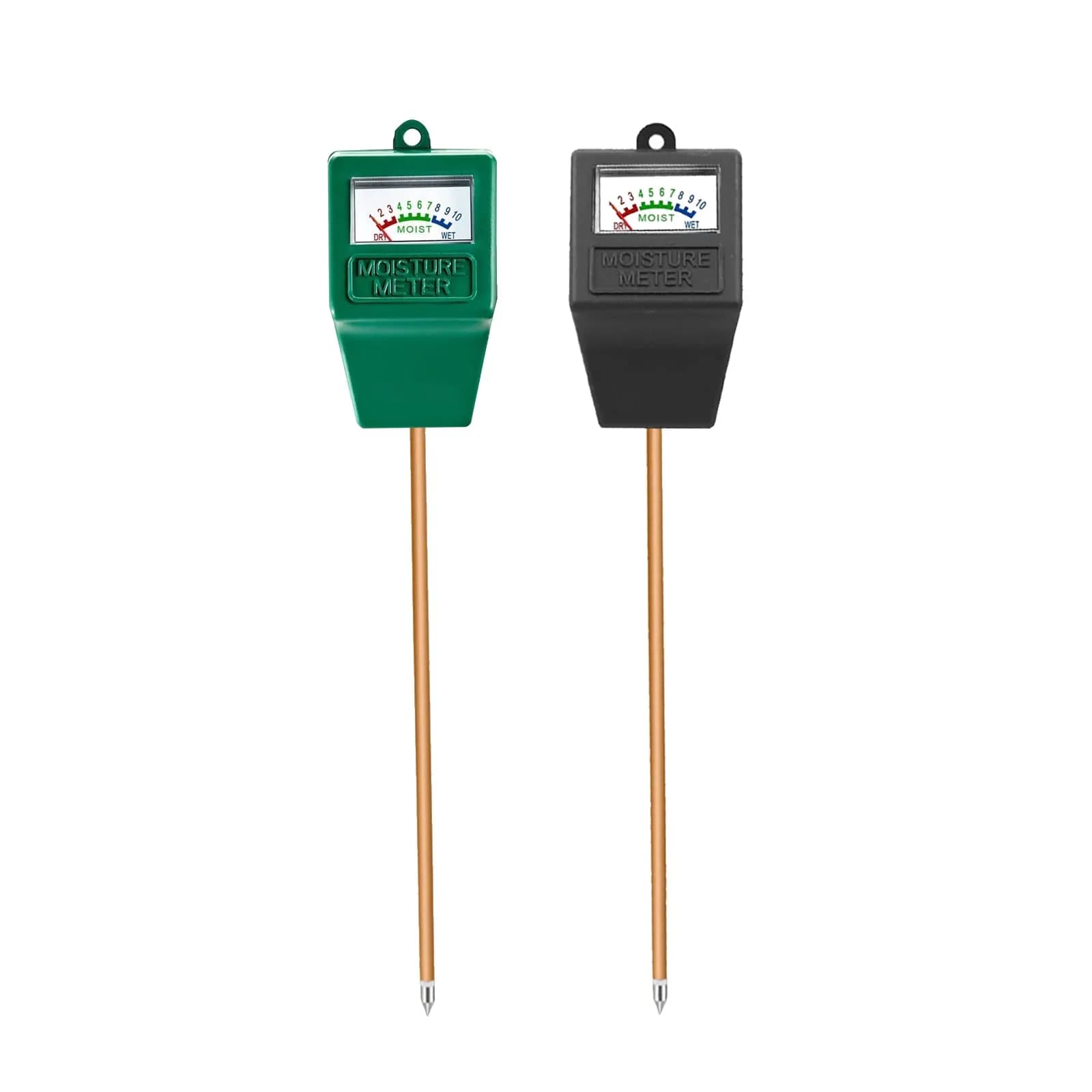 Hathdia Soil Moisture Meter Black | 7.6 inch Probe for Potted Plants, Garden, Farm, Lawn — Black
