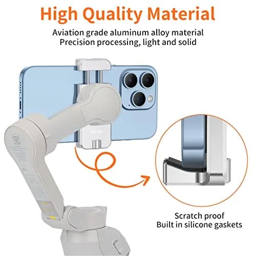 VRIG Select Magnetic Cell Phone Clamp for DJI OM | Metal, Portable, 1/4" Screw, Cold Shoe, 56.5g, Compatible with DJI Osmo Mobile 8/7/6/5 thumbnail 5