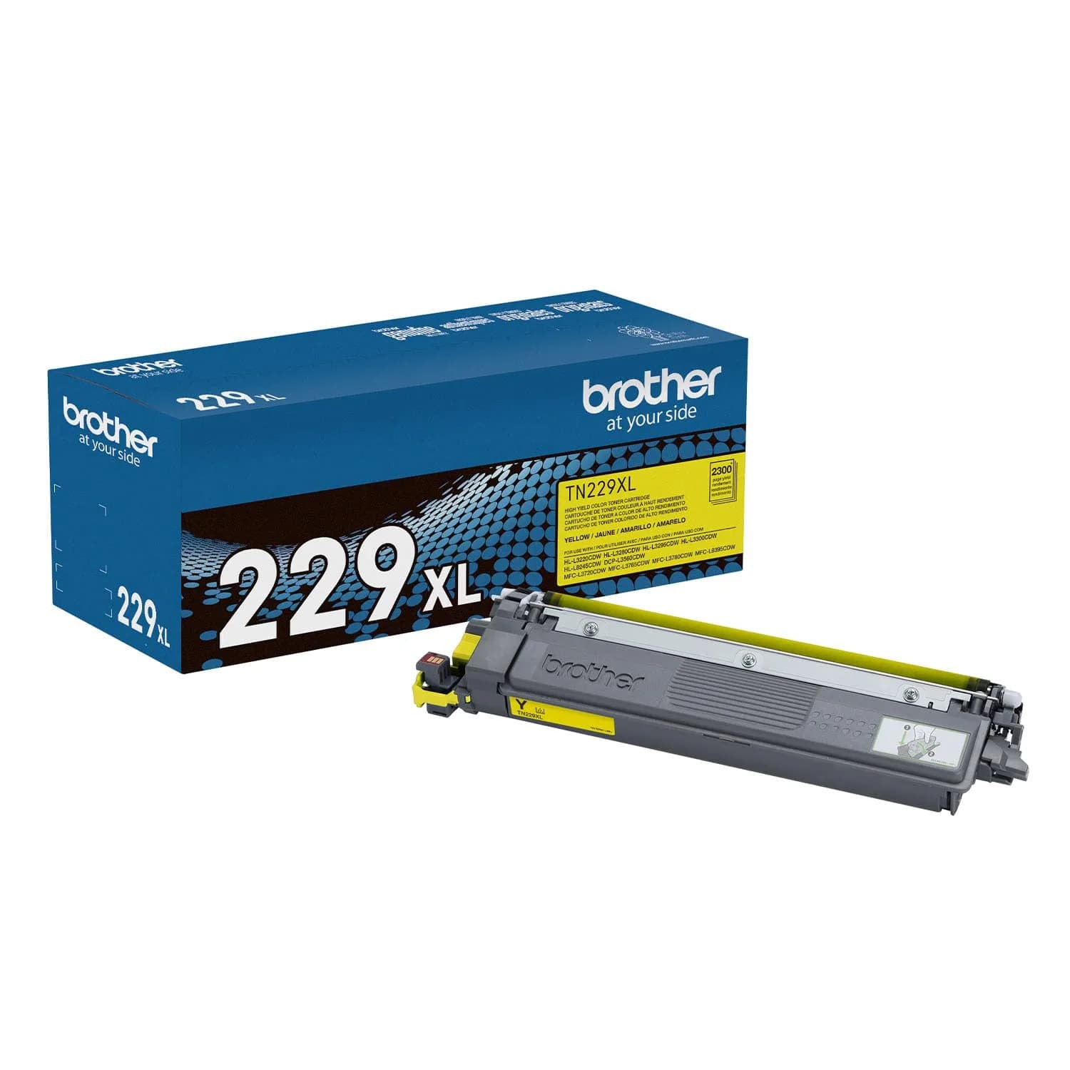 Brother Genuine TN229XLY Yellow High Yield Toner Cartridge | 2,300 Pages