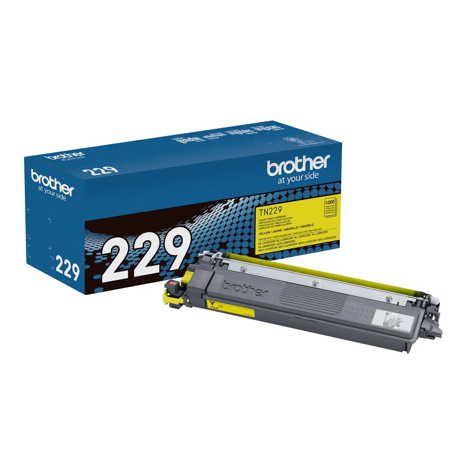 Brother Genuine TN229Y Yellow Toner Cartridge Standard Yield | Up to 1,200 Pages - main product image