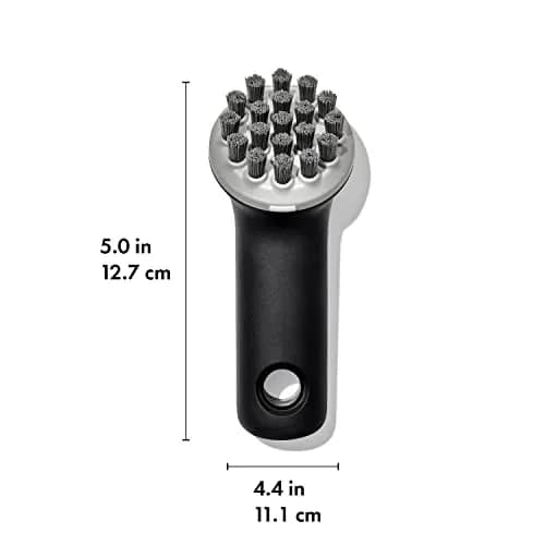 OXO Good Grips Cast Iron Scrub Brush | Gentle for Non-Stick & Heavy Duty for Cast Iron (1 EA) thumbnail 2