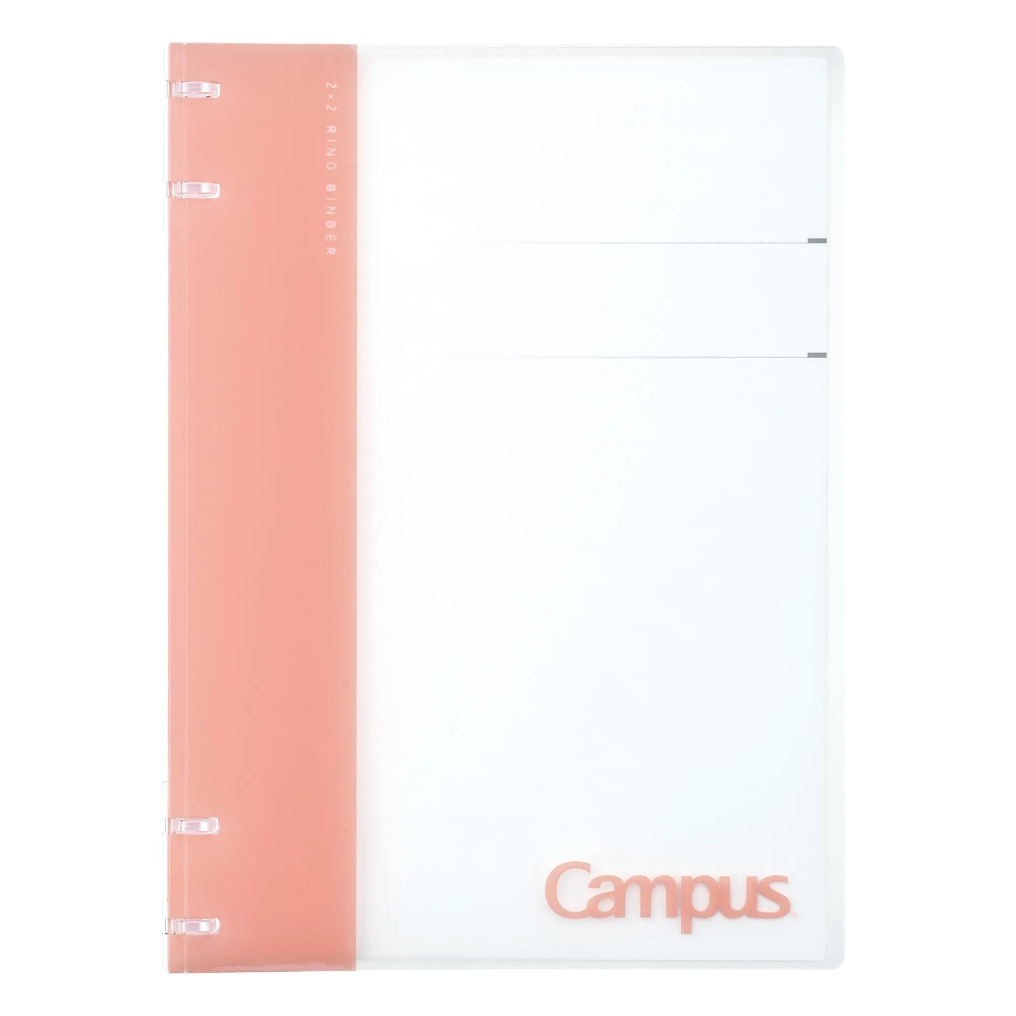 KOKUYO Campus Refillable Notebook B5 Pink | Slim Ring Binder with Customizable Title Page