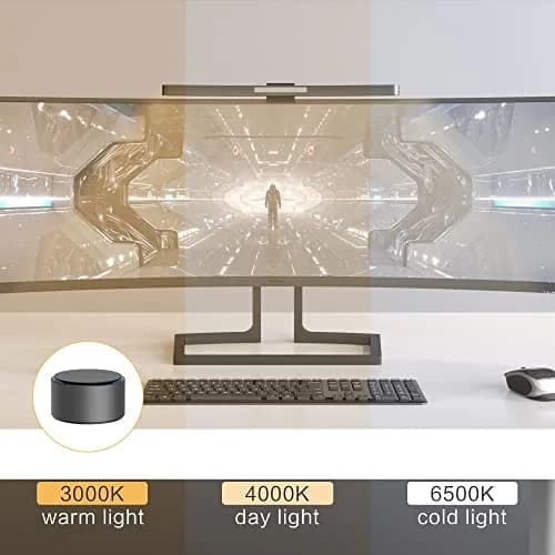ONWAY Curved Monitor Light Bar with Wireless Remote, Black 42cm (16.5 inches) | Eye-Care Screen Lighting for Home Office thumbnail 7