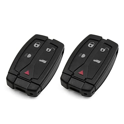 X AUTOHAUX Car Key Shell Case for Land Rover Freelander Discovery 2 | 2pcs 5 Buttons, Black, Plastic & Metal thumbnail 1