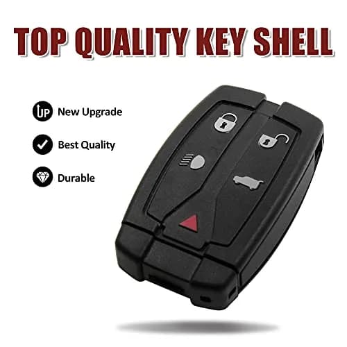 X AUTOHAUX Car Key Shell Case for Land Rover Freelander Discovery 2 | 2pcs 5 Buttons, Black, Plastic & Metal thumbnail 9