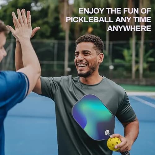 VINSGUIR Pickleball Paddle Set of 2, USAPA Approved Lightweight Fiberglass Rackets with Honeycomb Core, 4 Pickleballs & Carrying Bag, Aurora Blue (2 Rackets) thumbnail 5