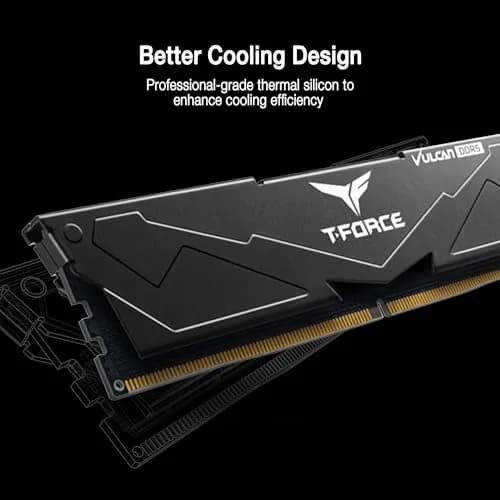 TEAMGROUP T-Force Vulcan DDR5 32GB (2x16GB) 6000MHz CL38 Desktop RAM | XMP 3.0 Ready thumbnail 4