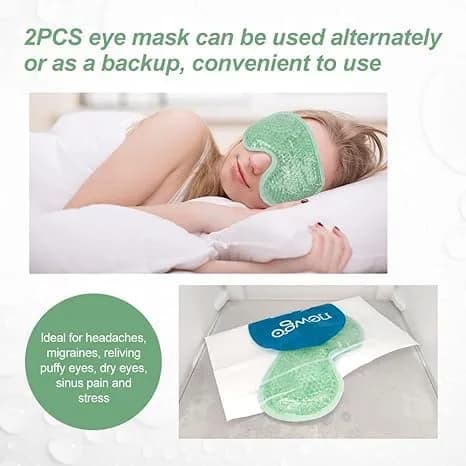 NEWGO Cooling Eye Mask for After Surgery 2 Pack | Reversible Dual-Sided Gel for Hot & Cold Therapy thumbnail 5