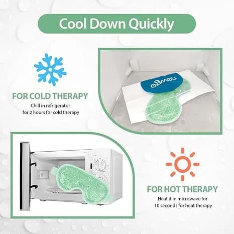 NEWGO Cooling Eye Mask for After Surgery 2 Pack | Reversible Dual-Sided Gel for Hot & Cold Therapy thumbnail 9