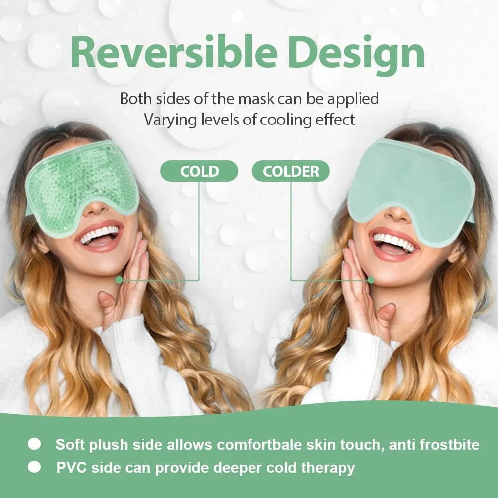 NEWGO Green Cooling Eye Mask - 2 Pack for Soothing Relief - view 3