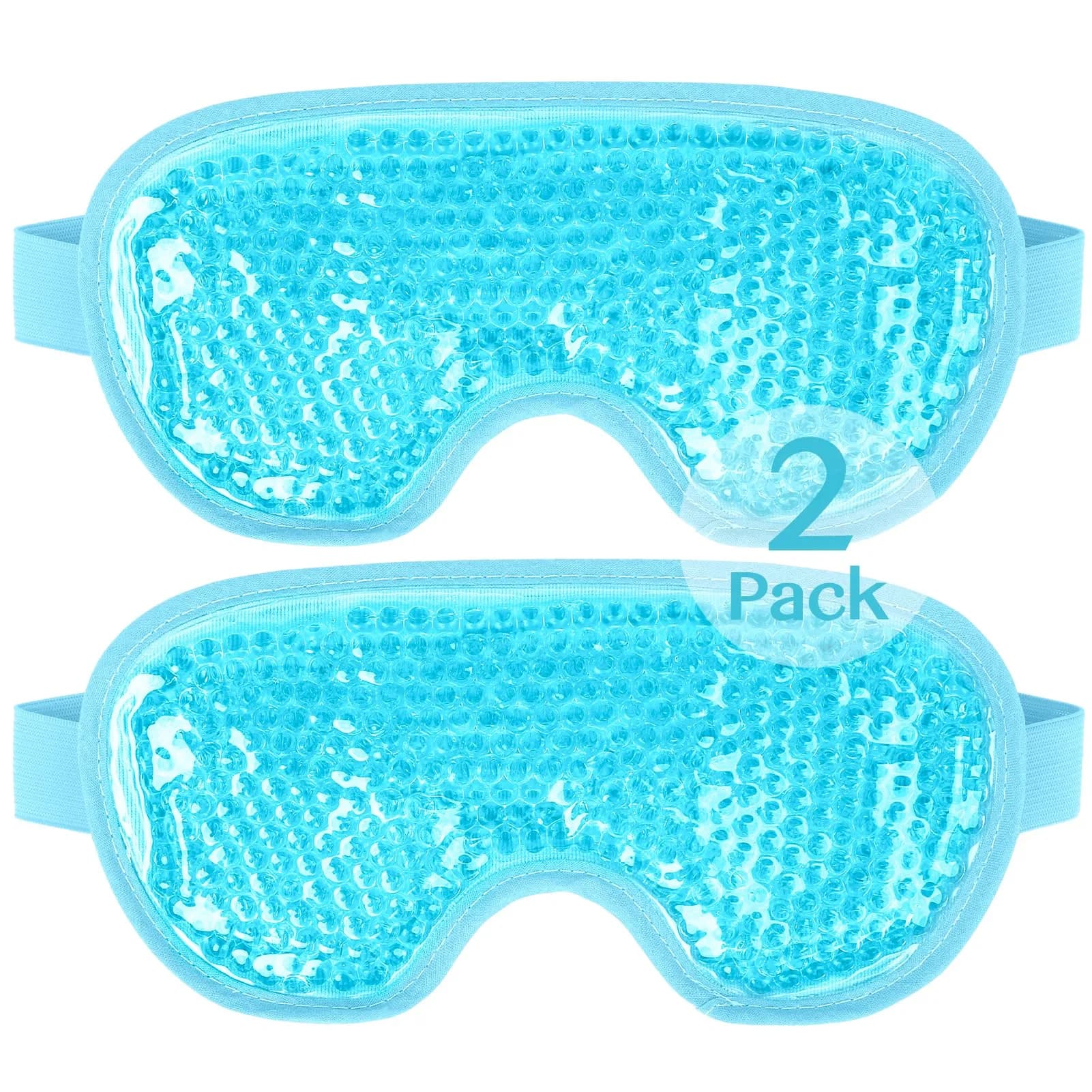 NEWGO Blue Cooling Eye Mask - 2 Pack for Puffy Eyes, Headaches, and Post-Surgery Relief - main product image