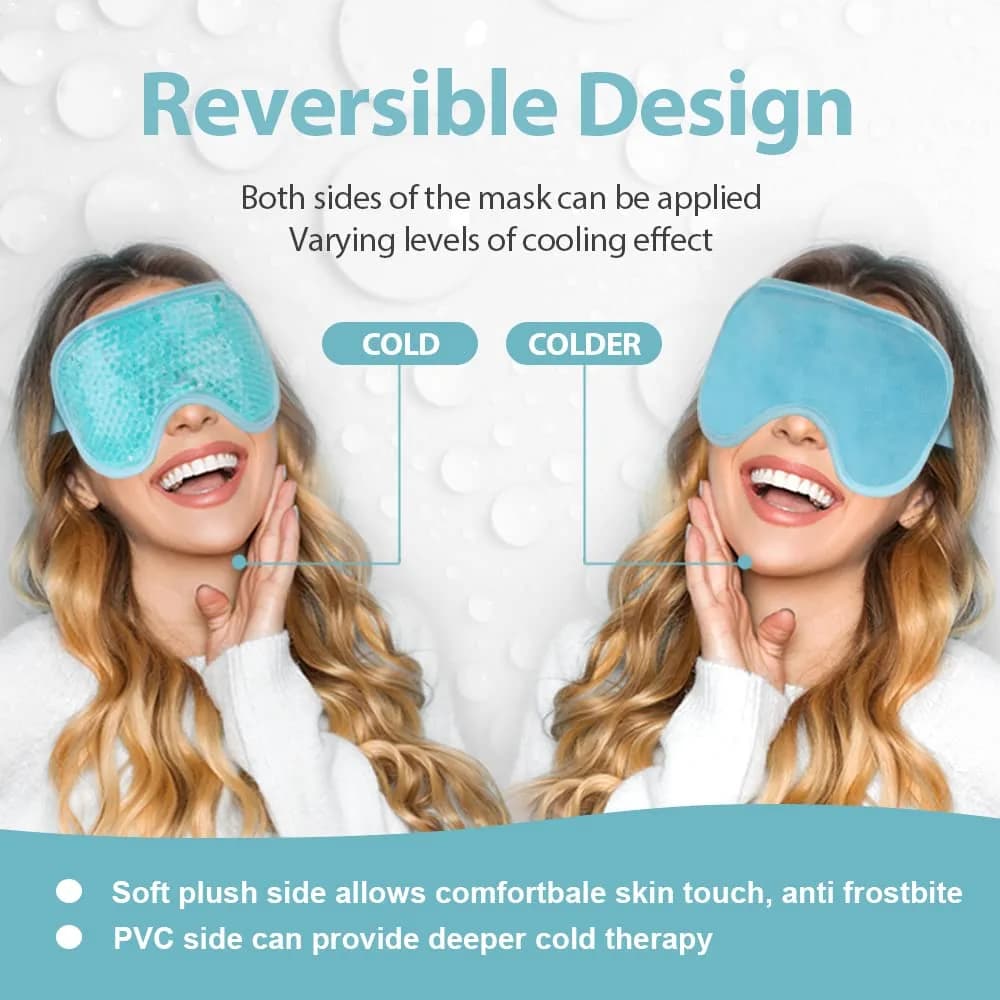 NEWGO Blue Cooling Eye Mask - 2 Pack for Puffy Eyes, Headaches, and Post-Surgery Relief - view 3