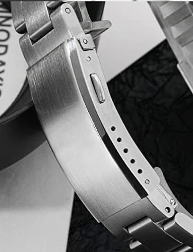 watchdives Watch Buckle 18mm Stainless Steel Silver Fold Safety Clasp | Durable & Adjustable thumbnail 5