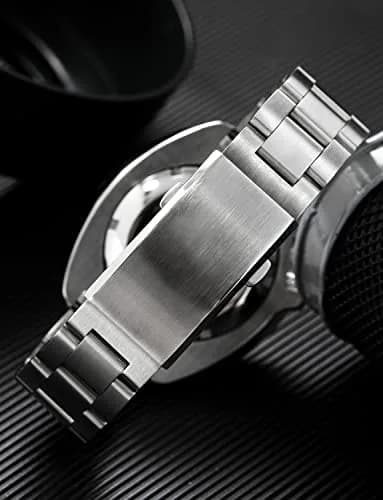 watchdives Watch Buckle 18mm Stainless Steel Silver Fold Safety Clasp | Durable & Adjustable thumbnail 6