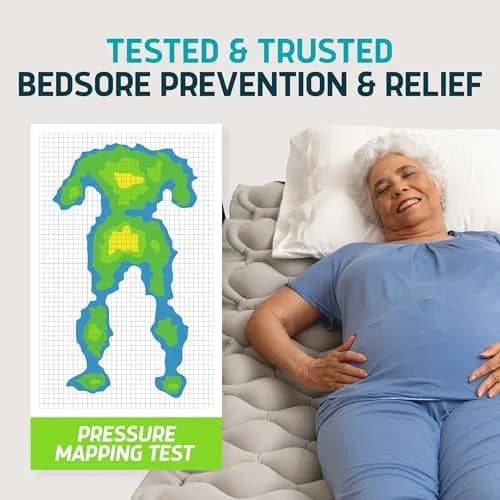 Lunderg Alternating Air Pressure Mattress Pad with Static Mode & Flocking | Bed Sore Prevention & Comfort thumbnail 3