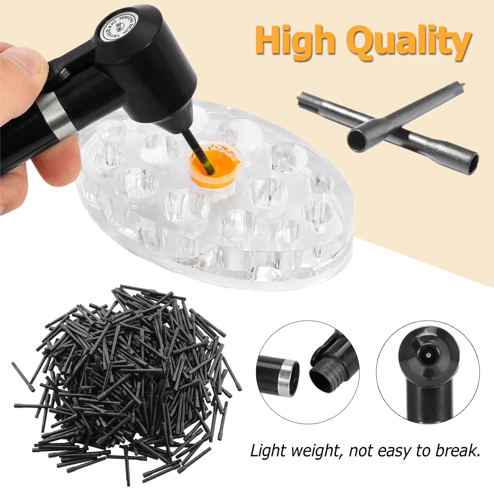 TONBAO Pigment Ink Mixer Kit with 50 Mixing Sticks and 50 Cups | Professional Cordless Agitator Tool Kit for Tattoo & Microblading - view 5