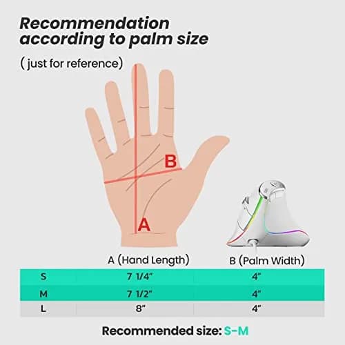Nulea M504 Wired Vertical Ergonomic Mouse with 4-Level DPI & 11 RGB Modes | 191g (0.42 lb) thumbnail 5