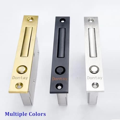 Dontay 5.5" Pocket Door Edge Pull, Push Automatic Bounce Switch, Hidden Handle, Satin Nickel, Large Grip (1, Black) thumbnail 7