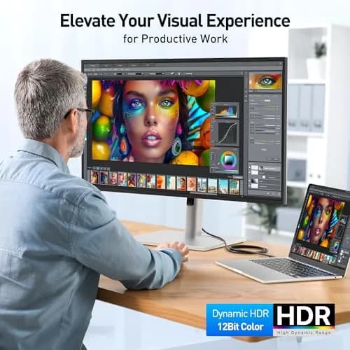 Cable Matters 2-Pack 8K Mini DisplayPort to DisplayPort 1.4 Adapter | 8K@60Hz, 4K@120Hz, Thunderbolt 2 Compatible thumbnail 4