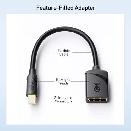 Cable Matters 2-Pack 8K Mini DisplayPort to DisplayPort 1.4 Adapter | 8K@60Hz, 4K@120Hz, Thunderbolt 2 Compatible thumbnail 7
