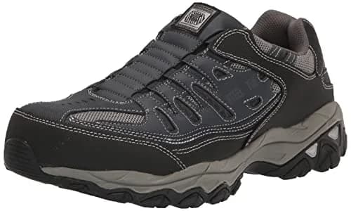 Skechers Men's Cankton Ebbitt Steel Toe Work Shoe Navy/Grey | 3.4 lbs (1.54 kg) thumbnail 1