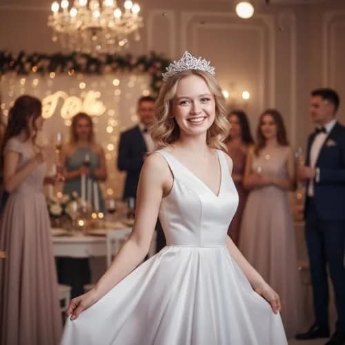 Lovelyshop Clear Crystal Swan Tiara for Women | 18.3cm x 13.5cm (7.2 x 5.3 inches) thumbnail 5