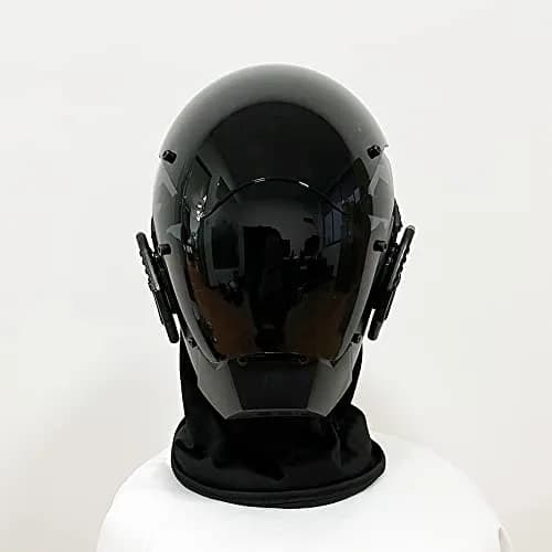 KYEDAY Punk Cosplay Mask for Men | Black Polycarbonate Cyberpunk Halloween Mask thumbnail 6