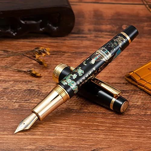 HONG DIAN 231 Chinese Classical Fountain Pen Fine Gold Nib 0.5mm (136mm) | Smooth Writing Pen with Ink Converter thumbnail 4