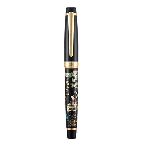 HONG DIAN 231 Chinese Classical Fountain Pen Fine Gold Nib 0.5mm (136mm) | Smooth Writing Pen with Ink Converter thumbnail 2