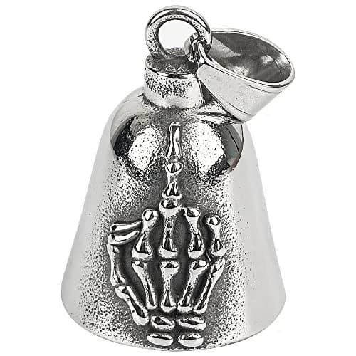 Omoojee Motorcycle Bell for Luck, Middle Finger Bell, Drive Safe for Bikers Riders | Unique 3D Design, Good Luck Charm, Universal Fit thumbnail 1