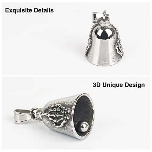 Omoojee Motorcycle Bell for Luck, Middle Finger Bell, Drive Safe for Bikers Riders | Unique 3D Design, Good Luck Charm, Universal Fit thumbnail 2