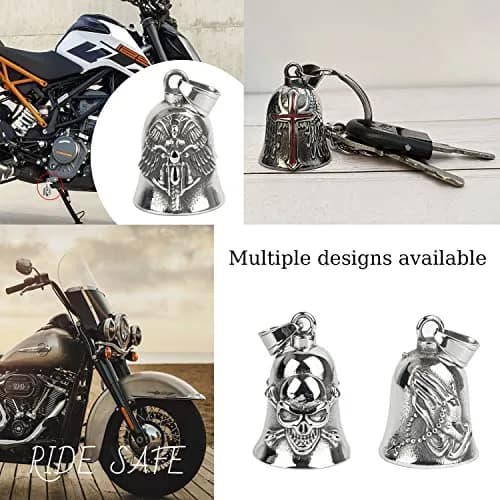 Omoojee Motorcycle Bell Guardian Angel for Luck Drive Safe | Unique 3D Design, Universal Fit, Gift Ready thumbnail 7