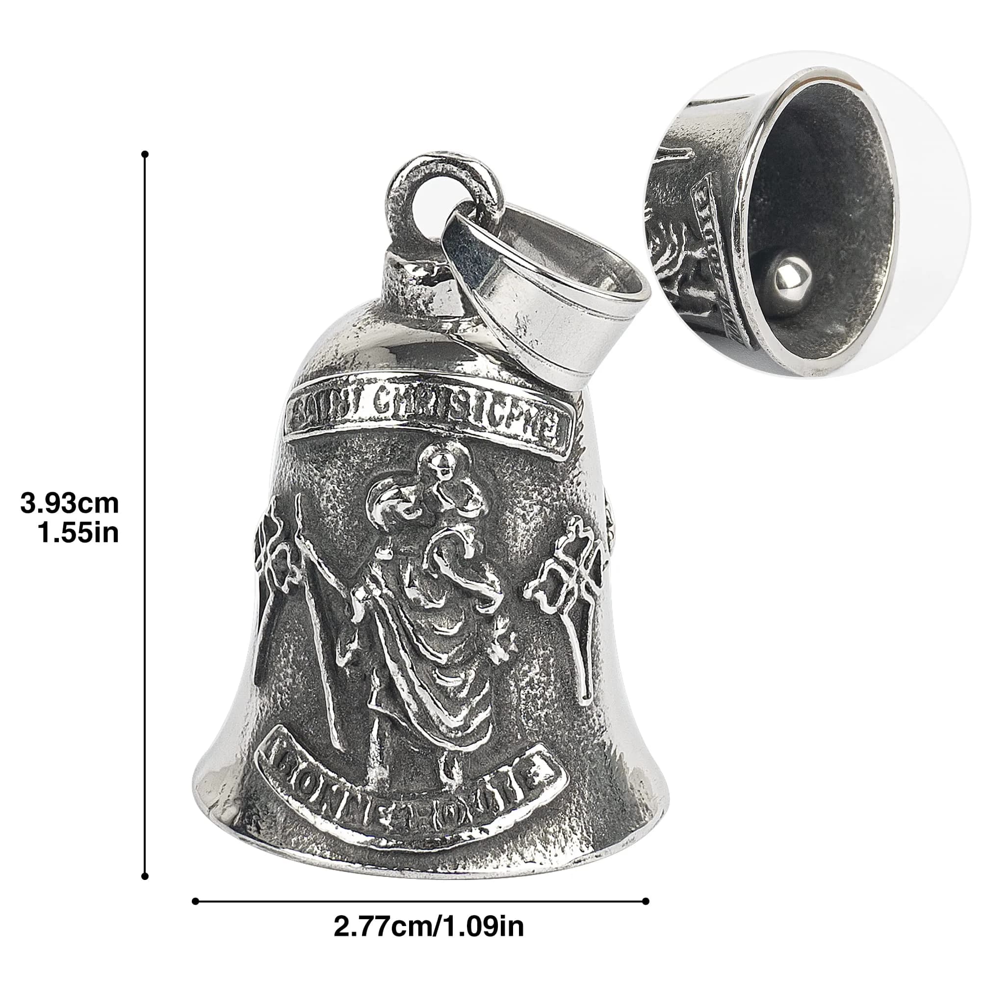 Omoojee Shepherd Eagle Bell for Luck & Safe Drive | Metal Motorcycle & Bicycle Accessory - view 3