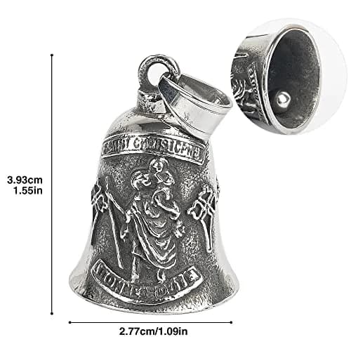 Omoojee Motorcycle Bell Guardian Angel for Luck Drive Safe | Unique 3D Design, Universal Fit, Gift Ready thumbnail 3