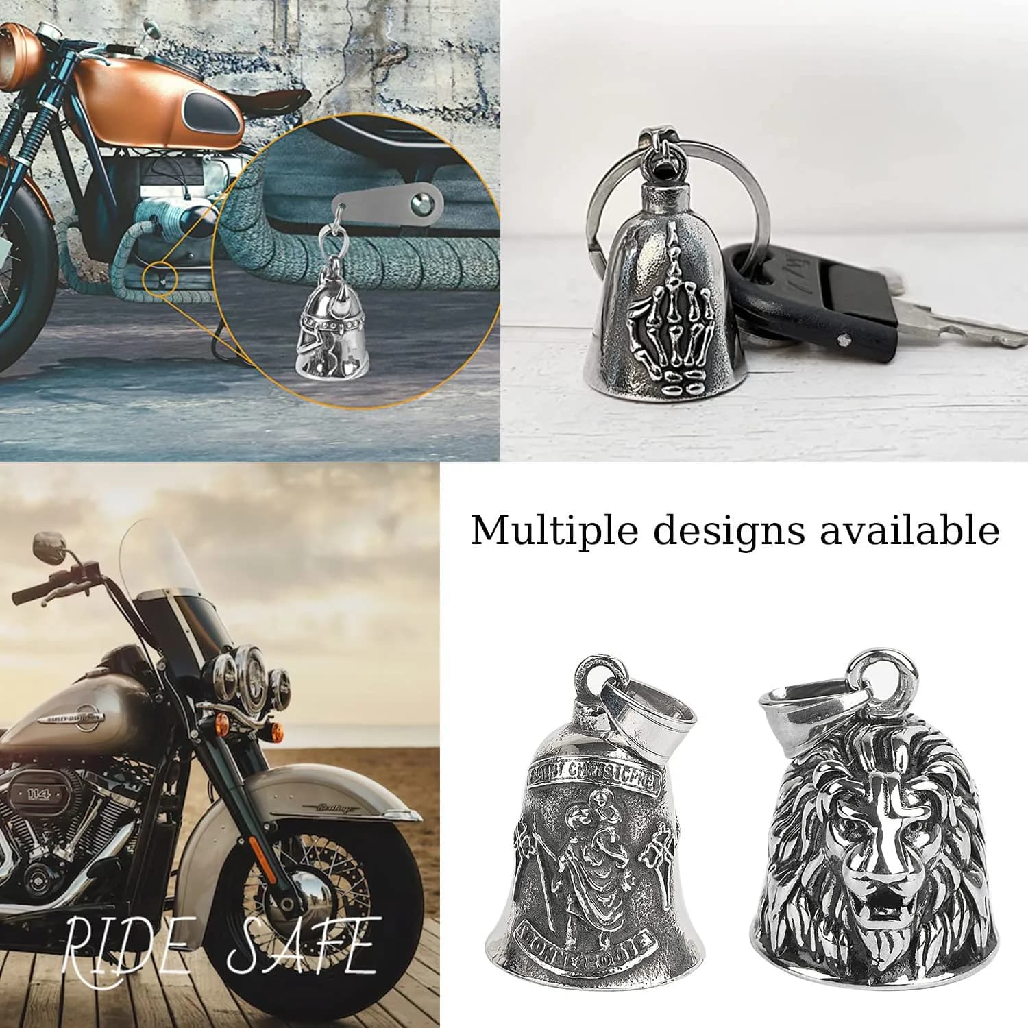 Omoojee Eagle Bell for Luck & Safe Drive | Metal Motorcycle & Bicycle Accessory - view 7