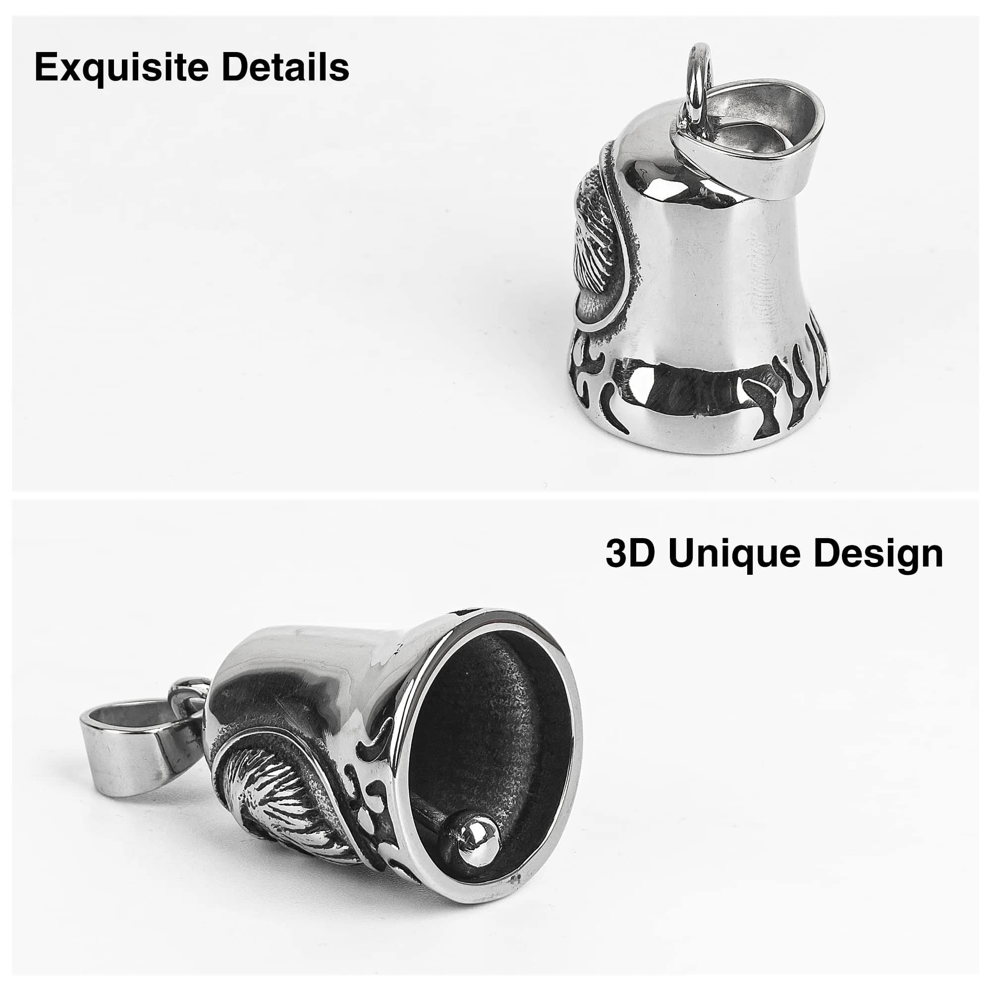 Omoojee Eagle Bell for Luck & Safe Drive | Metal Motorcycle & Bicycle Accessory - view 2