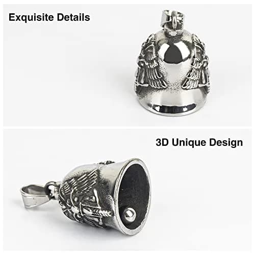 Omoojee Motorcycle Angel Bell for Luck, Drive Safe Cycling Bell for Bikers Riders | Unique 3D Design, Wide Use thumbnail 2