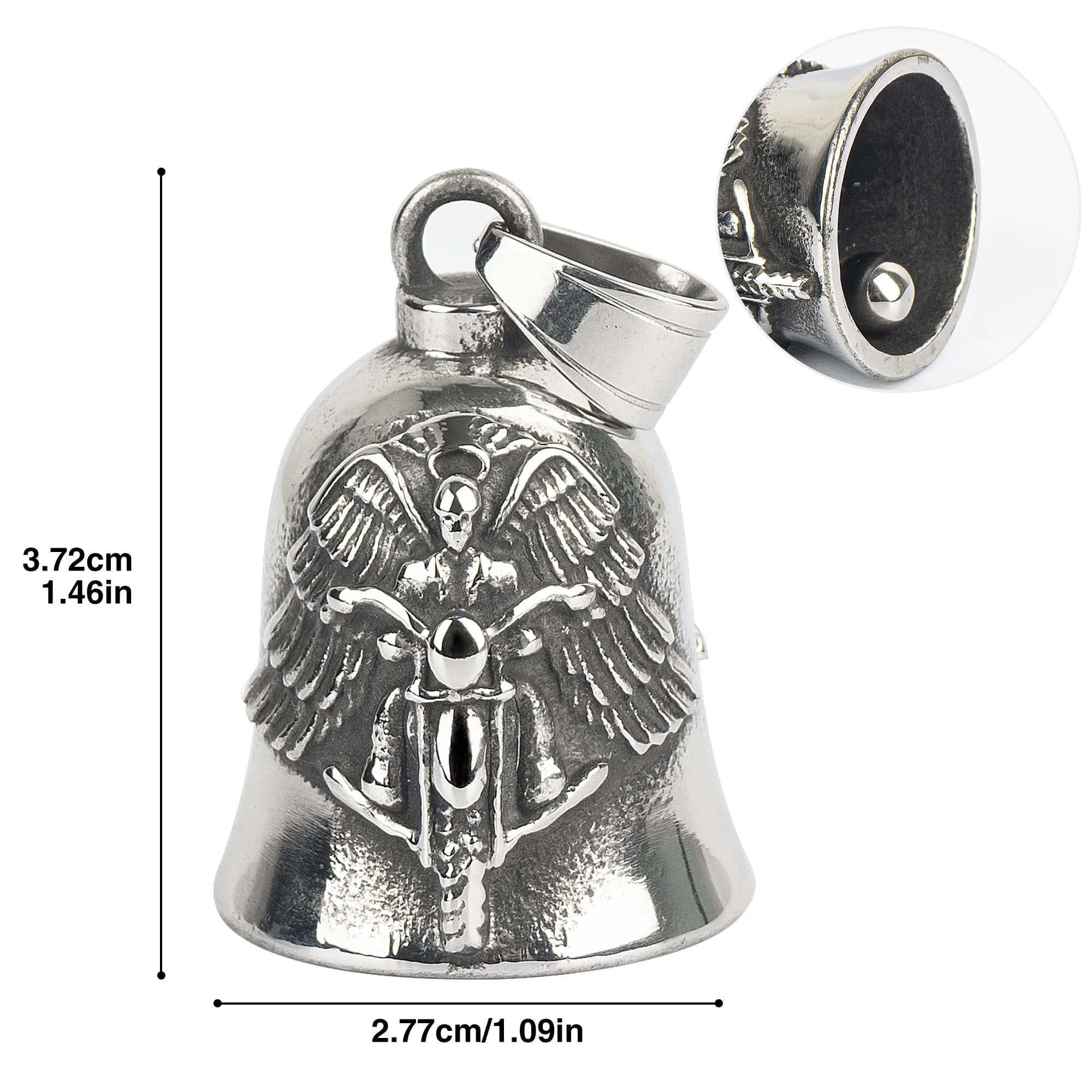 Omoojee Eagle Bell - Rider with Wings Design for Motorcycle & Bicycle Luck & Safe Drive - view 4