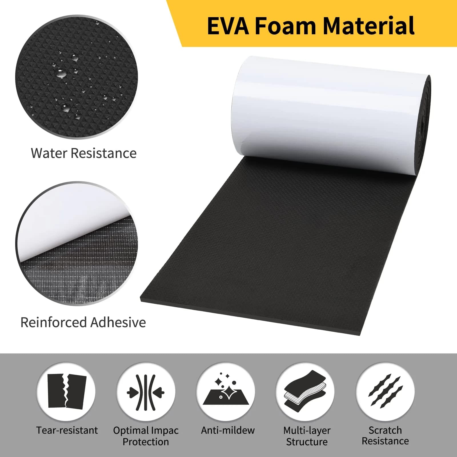 PICK FOR LIFE Garage Wall Protector, 2 Rolls 79"x8"x0.25" EVA Foam Bumper Guard | Protects Car Doors from Scratches - view 4