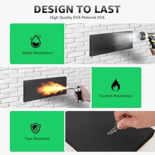 PICK FOR LIFE Garage Wall Protector 4 Pack 42cm (16.5") x 13.4cm (5.3") x 2cm (0.8") | Protects Car Doors from Scratches & Dents thumbnail 4